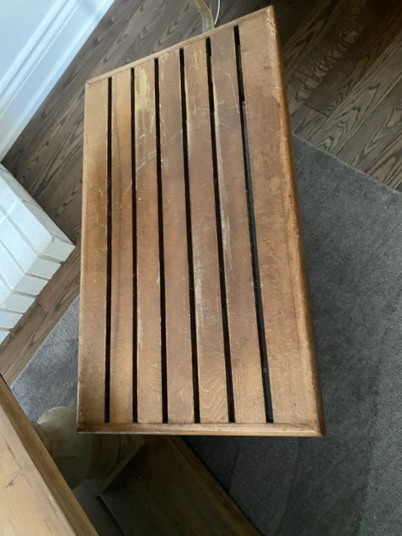 Vintage Mid-Century Slat Bench MCM - photo 2