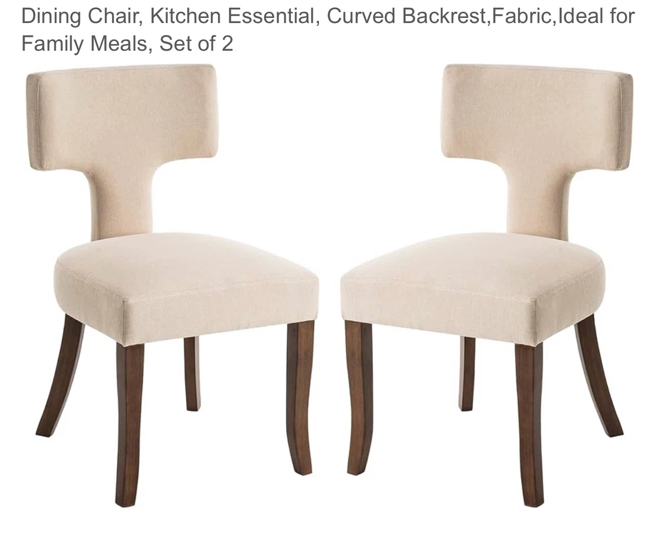 SNUGWAY Dining Chair, Kitchen Essential,Fabric, Set Of 2