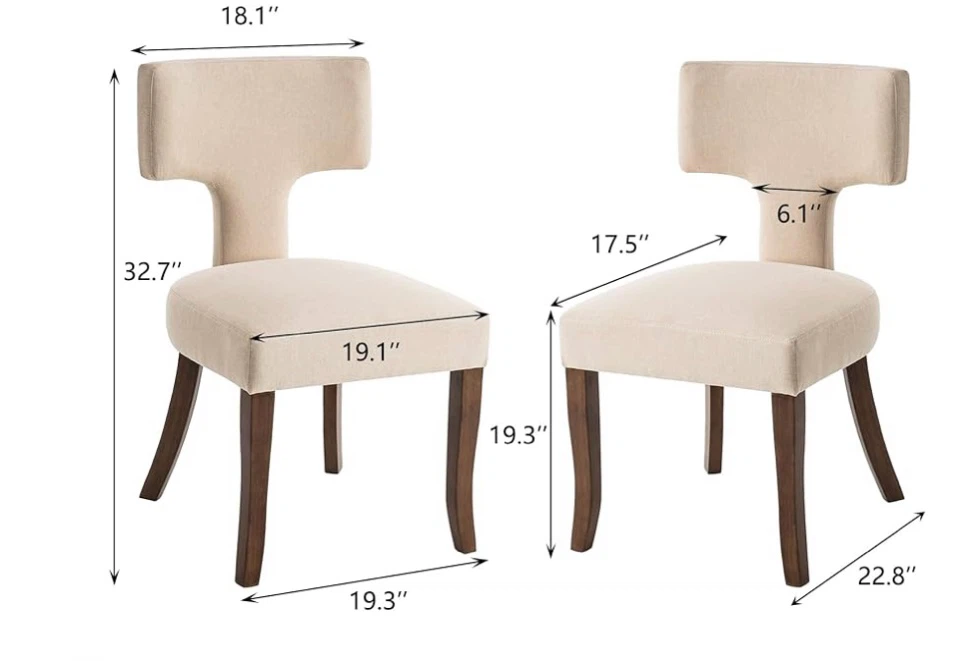 SNUGWAY Dining Chair, Kitchen Essential,Fabric, Set Of 2 - photo 3