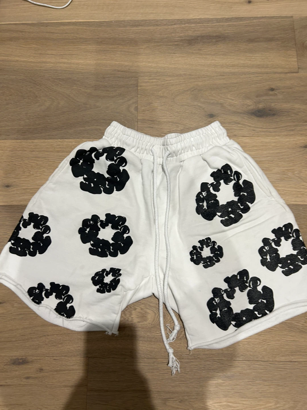 Denim Tears Floral Sweat Shorts White