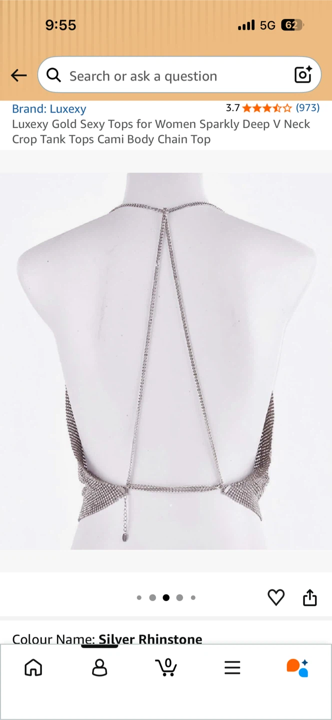 Sparkly Silver Rhinestone Cami Top - photo 3