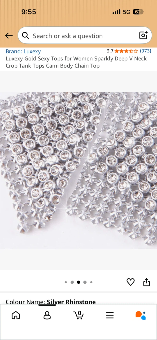 Sparkly Silver Rhinestone Cami Top - photo 4