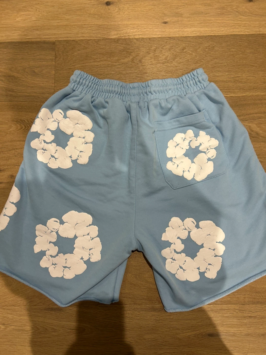 Denim Tears Cotton Wreath Shorts - Light Blue - photo 2