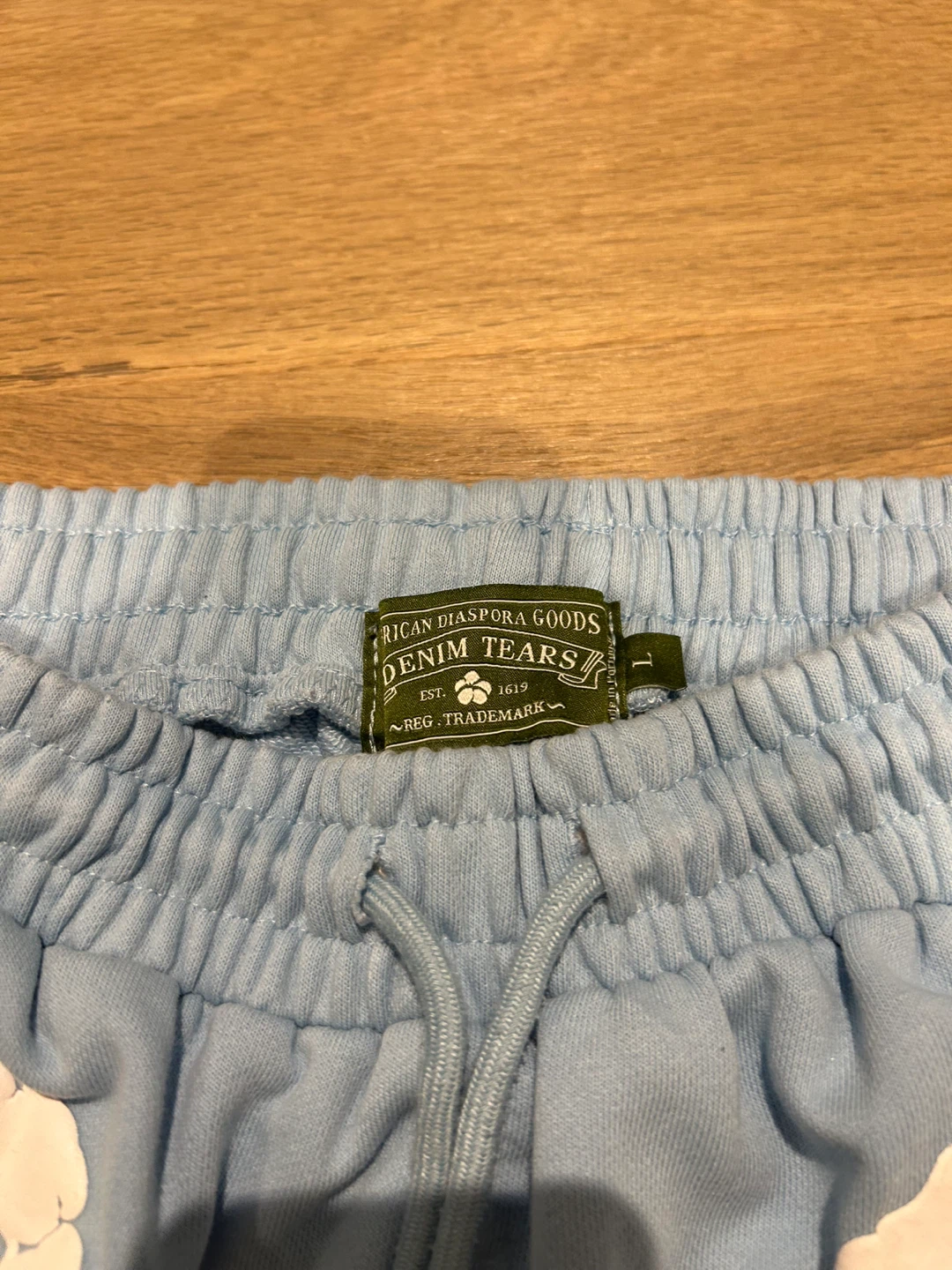 Denim Tears Cotton Wreath Shorts - Light Blue - photo 3