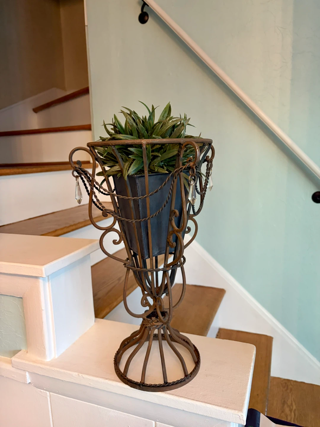 VINTAGE WROUGHT IRON PLANTER