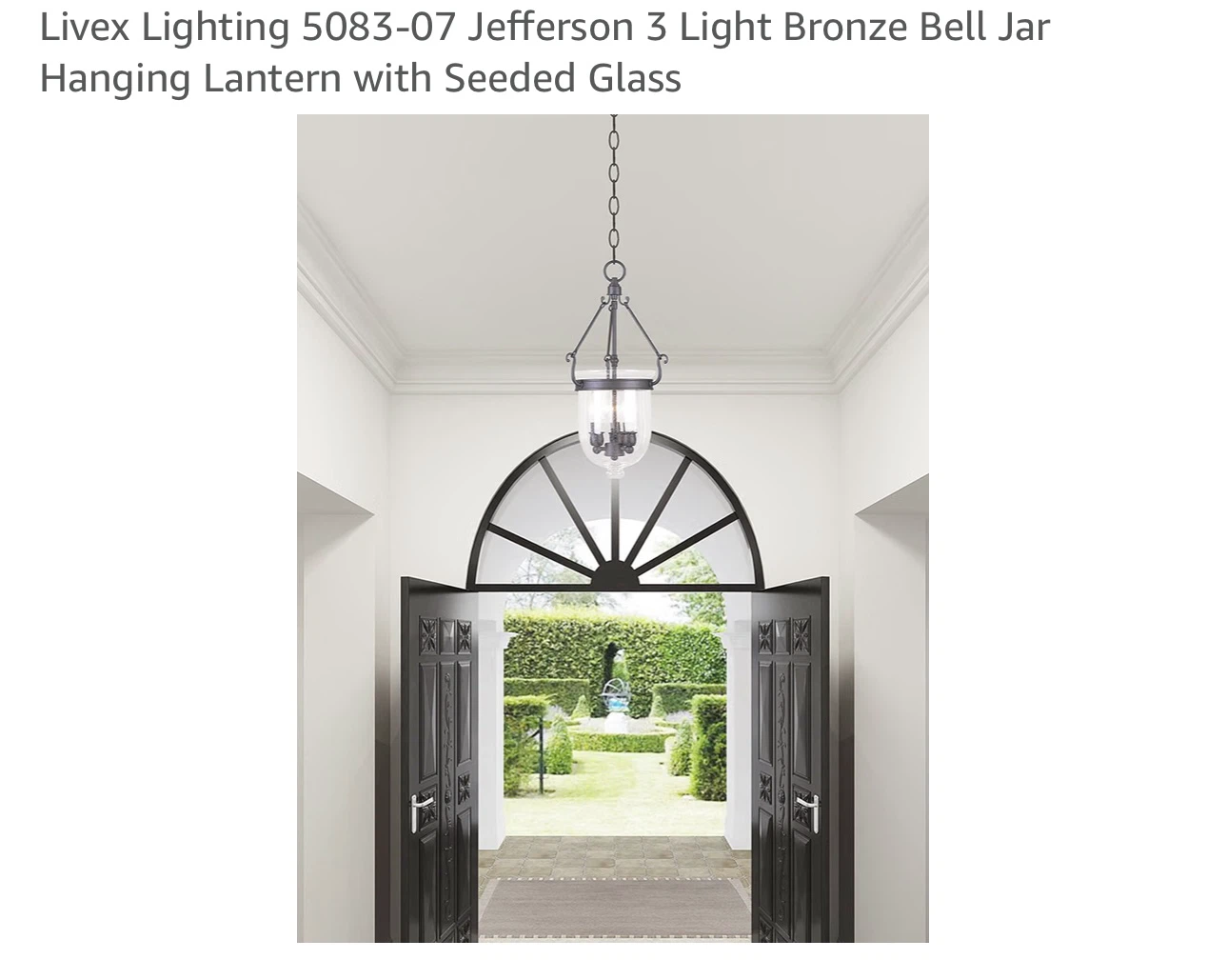 Livex Lighting 5083-07 Jefferson 3 Light Bronze Bell - photo 3