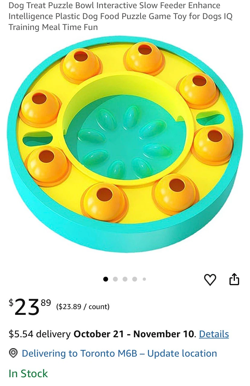 Pet Toy Puzzle Disc Slow Feeder