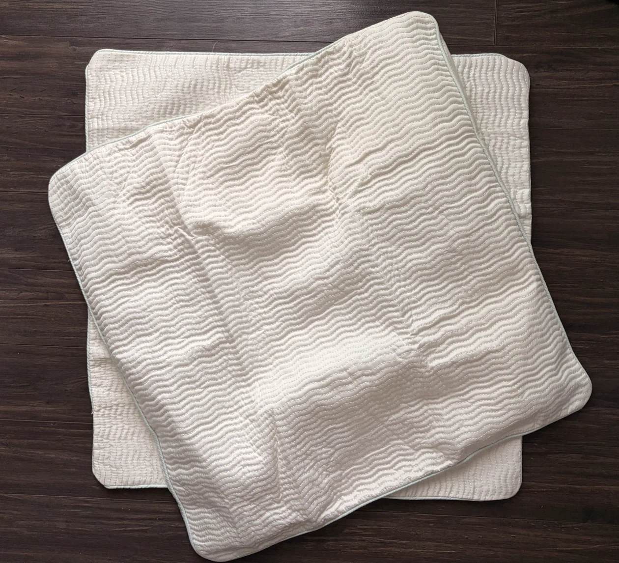 Set of Two Quilted Euro Cushion Covers
