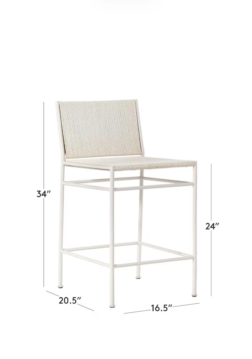 CB2 : Set Of 2- Bounce Ivory Woven Counter Stool - photo 3