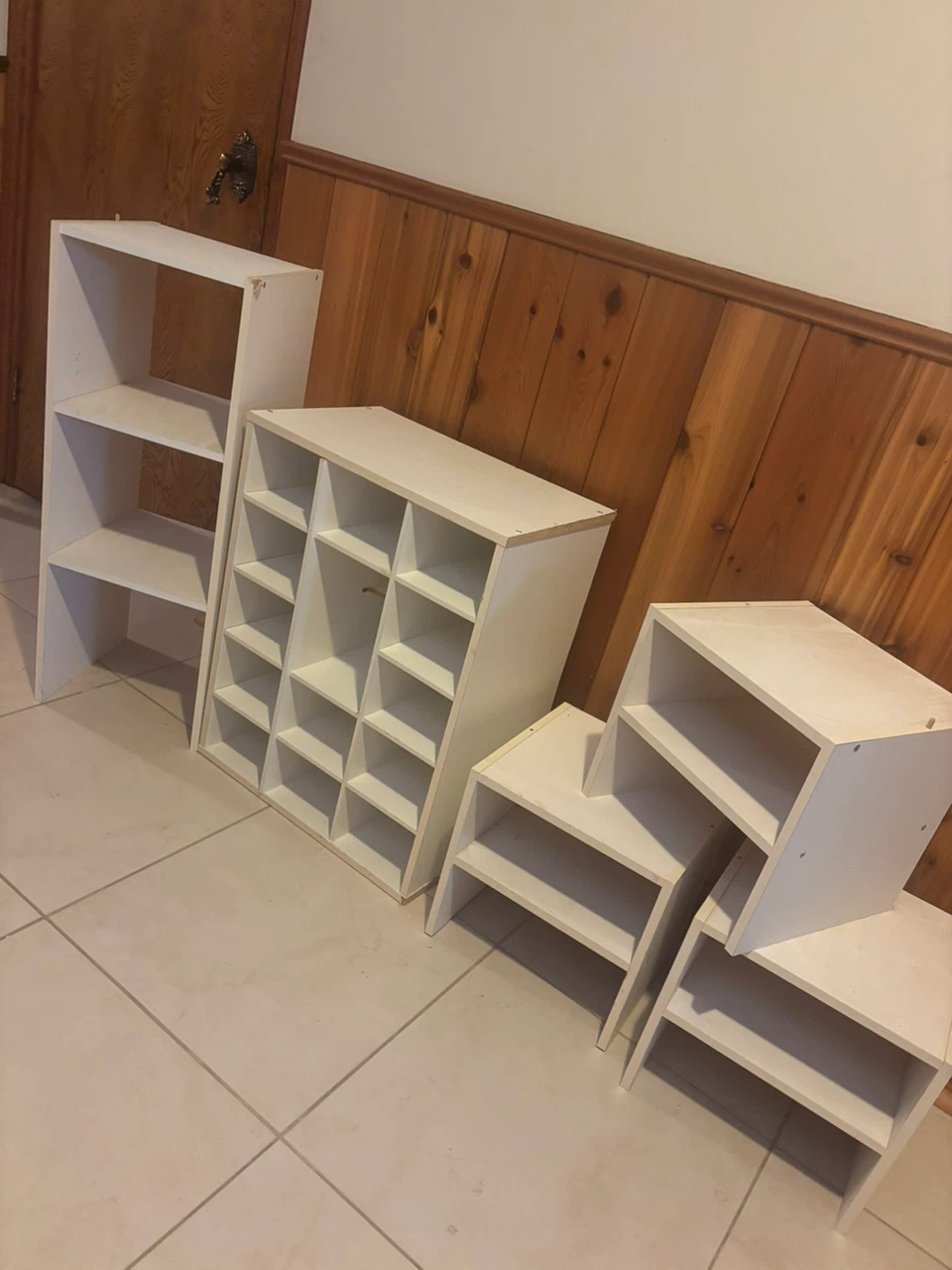 Set of white storage shelving units - photo 2