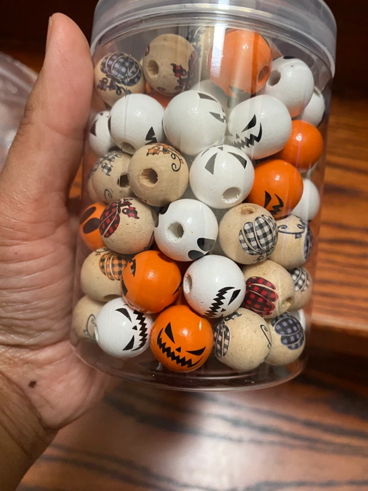 Halloween Wooden Craft Beads - photo 2