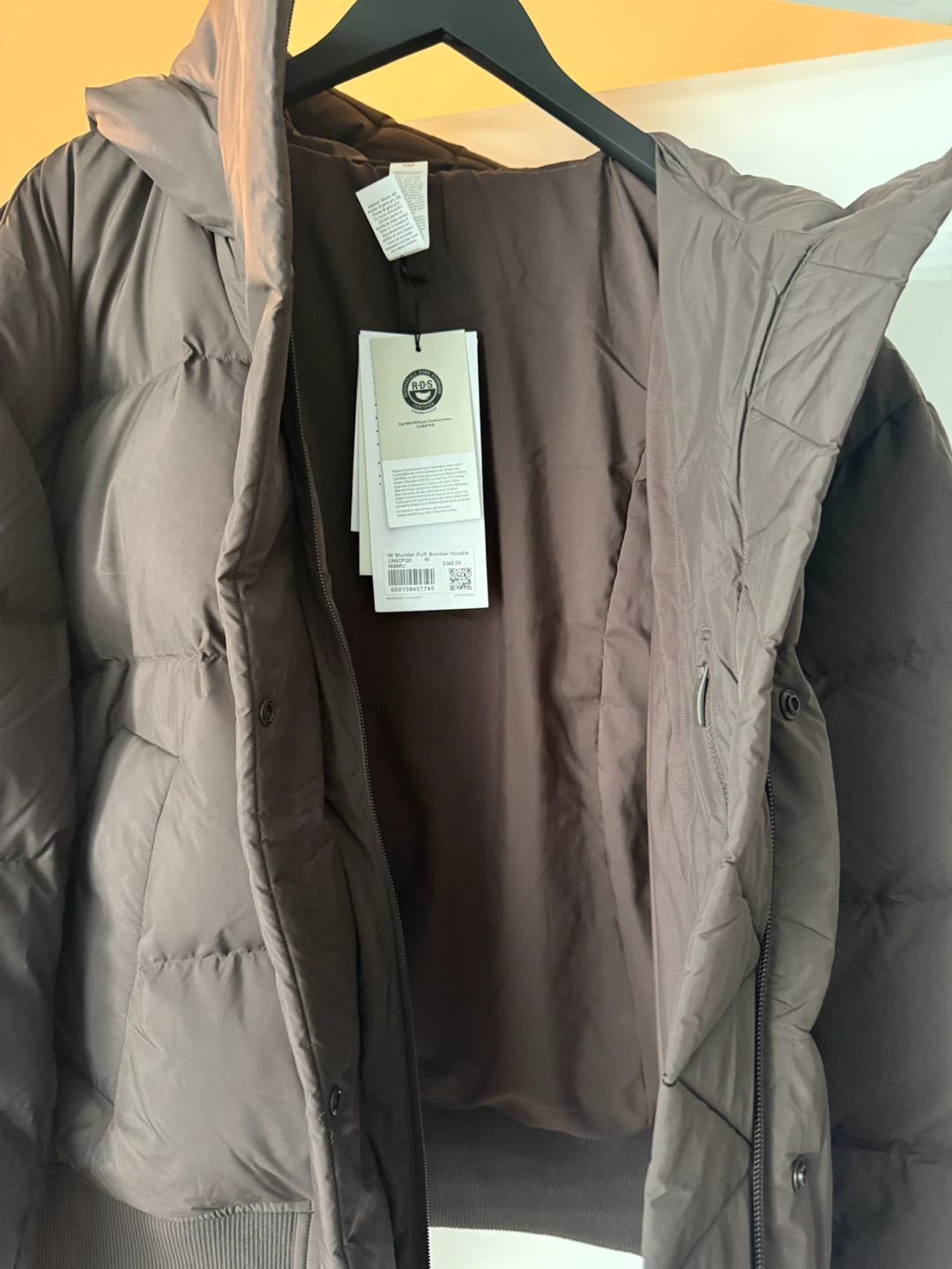 Lululemon Wunder Puff Bomber Hoodie Brown - photo 2