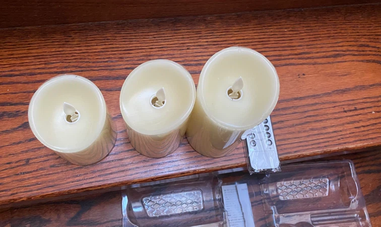 Set of 3 LED Flameless Candles with Remote - photo 3