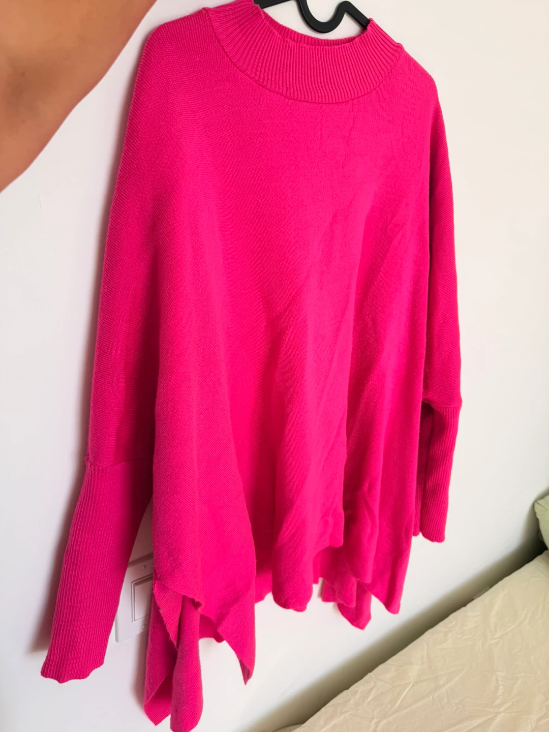 Bright Pink High-Low Sweater
