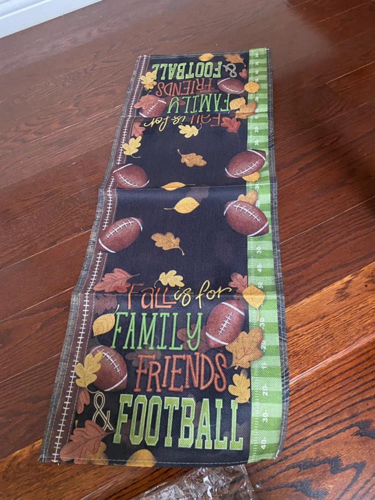 Fall Football Table Runner