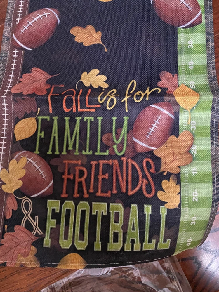 Fall Football Table Runner - photo 2