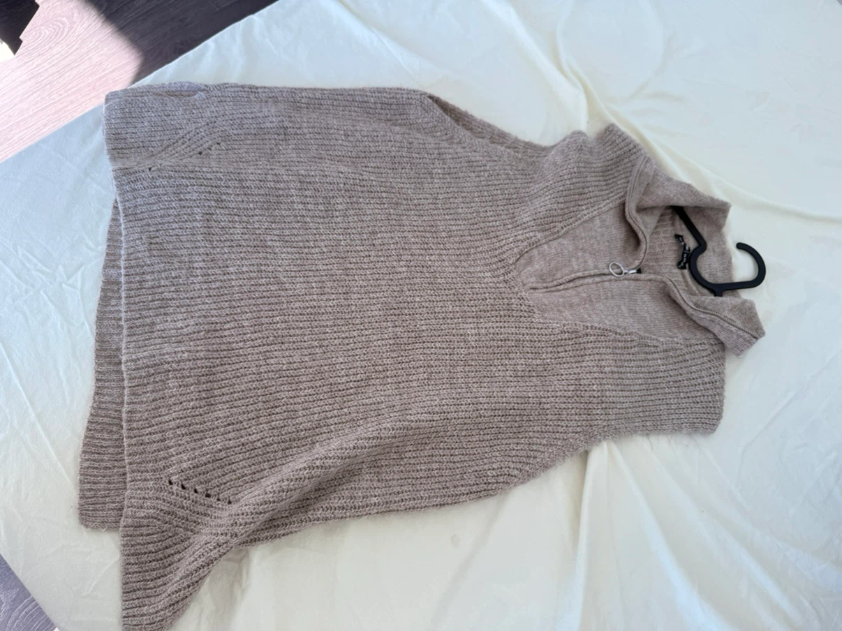 Wool, knit zip vest - photo 2