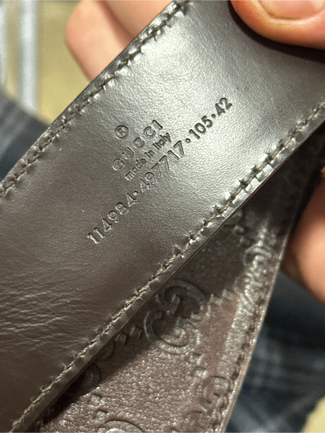 Gucci Interlocking G Brown Guccissima Belt 42 - photo 4