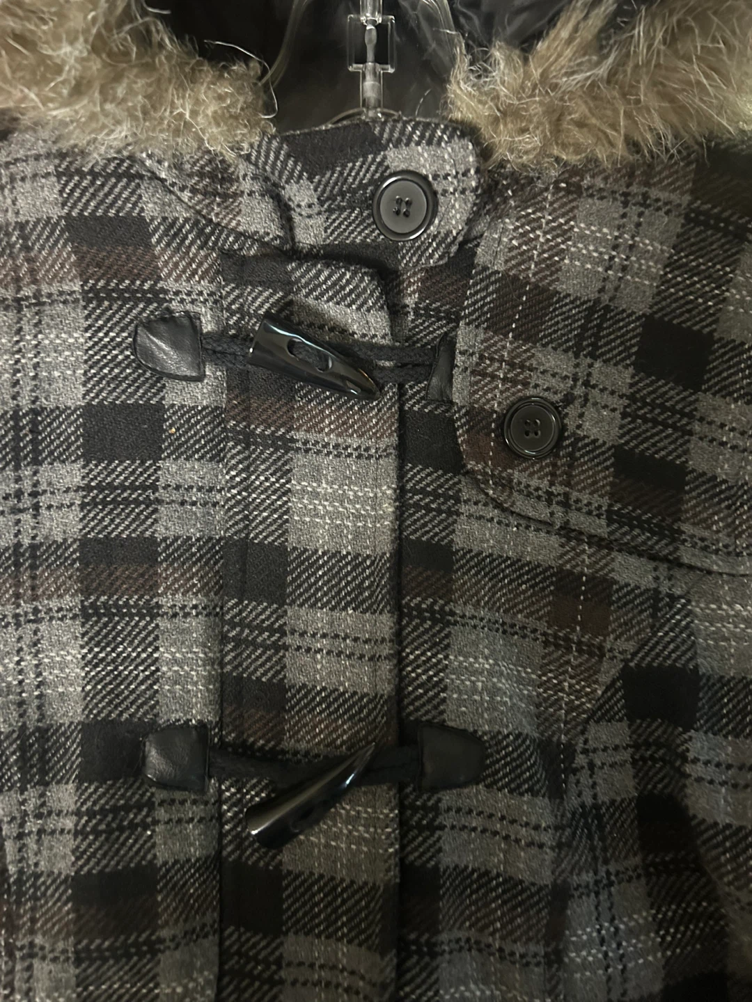Vintage Y2K Charlotte Russe Plaid Toggle Jacket - photo 3