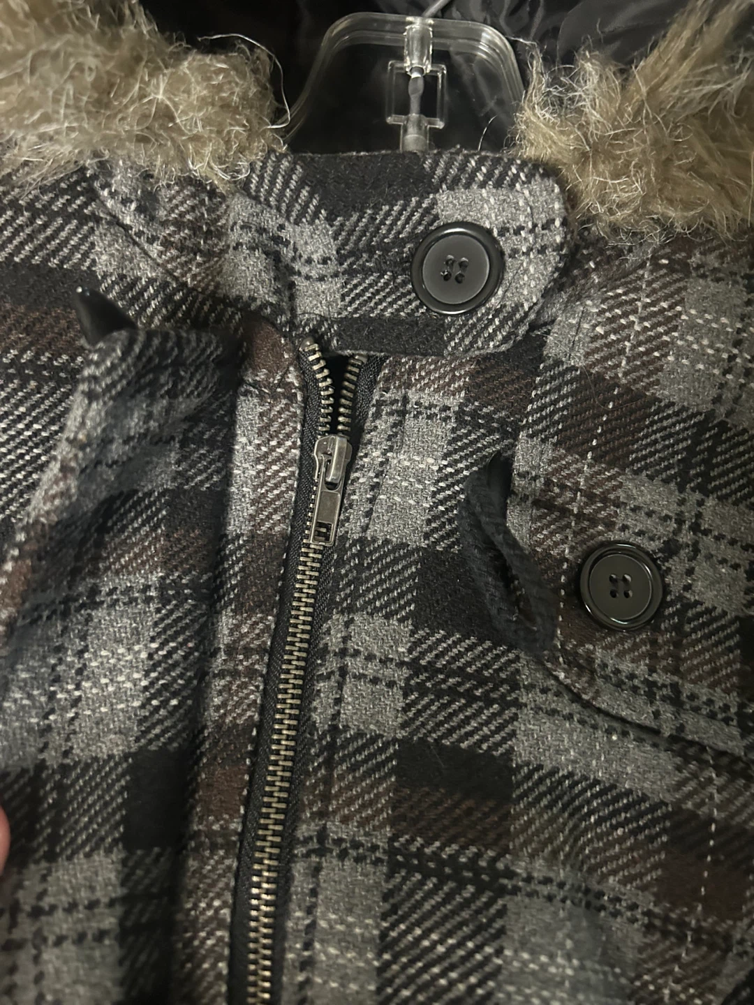 Vintage Y2K Charlotte Russe Plaid Toggle Jacket - photo 4