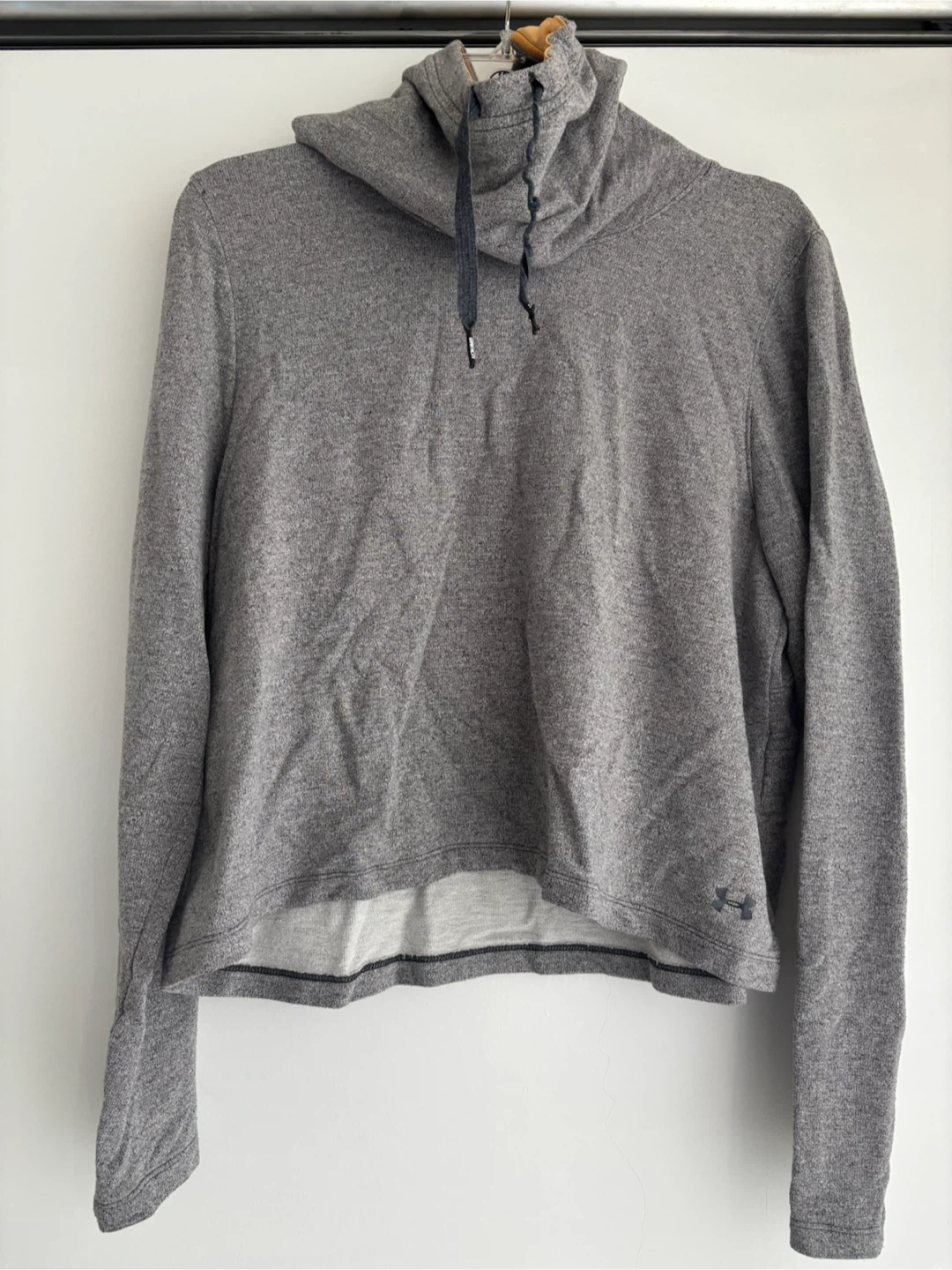 Under Armour Women’s Cropped High Neck Sweatshirt (Gray) - photo 2