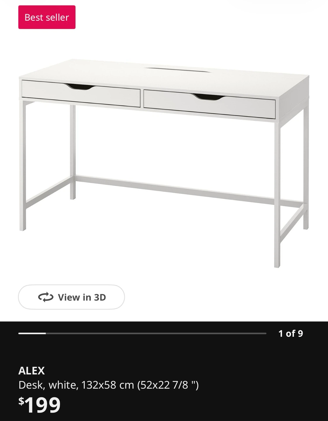IKEA Alex Desk White - photo 3