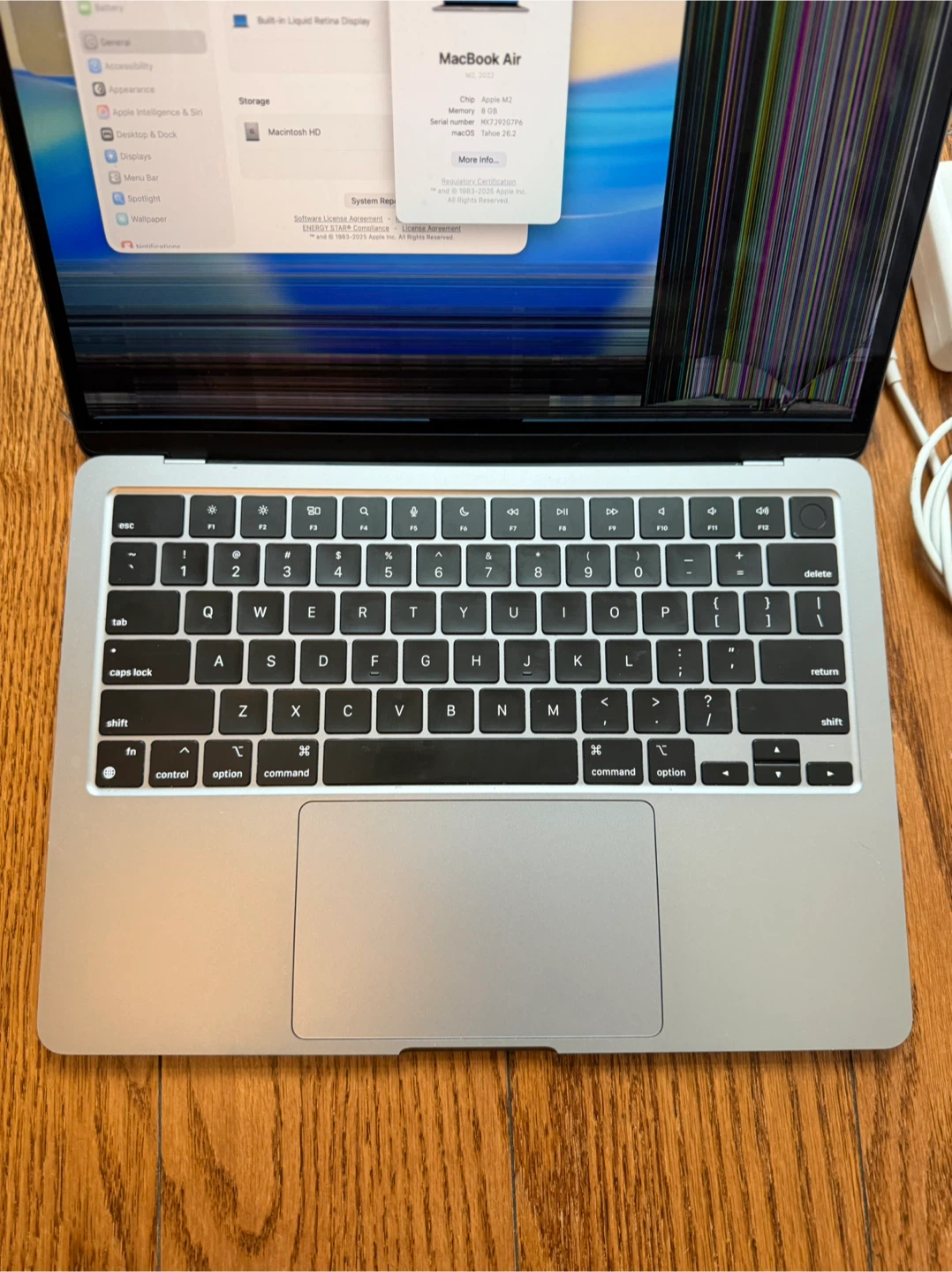 MacBook Air M2 2022 Fully Functional Cracked Screen - photo 5