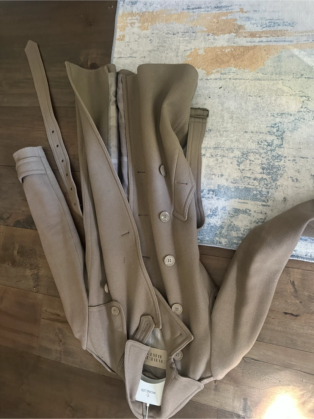 Burberry Brit Beige Wool Trench Coat