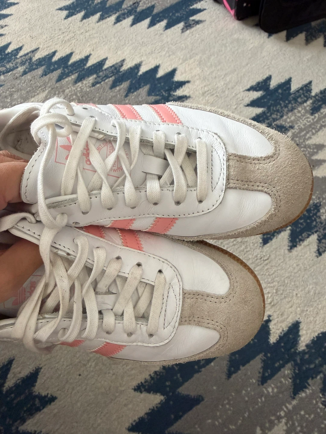 Kids Adidas Samba Sneakers White and Pink - photo 4
