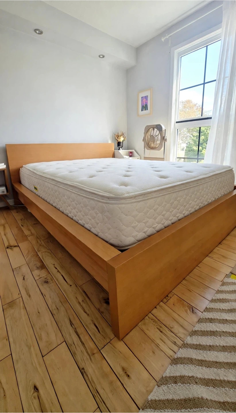 IKEA MALM Queen Bed Frame with Mattress
