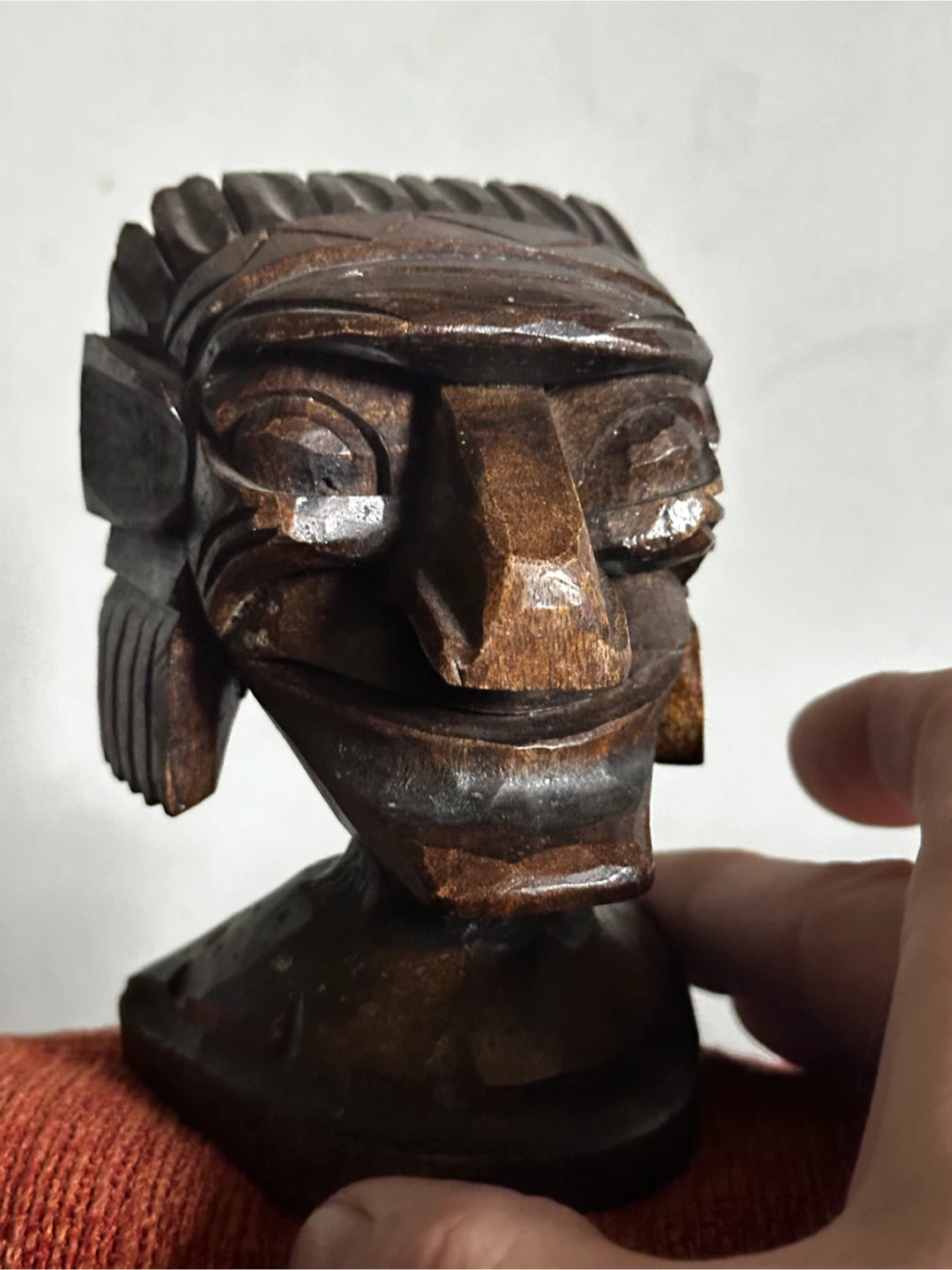 Vintage carved native bust