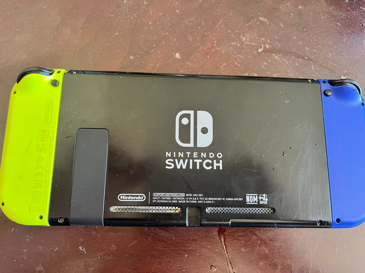 Nintendo Switch Console with Blue and Neon Yellow Joy-Cons
