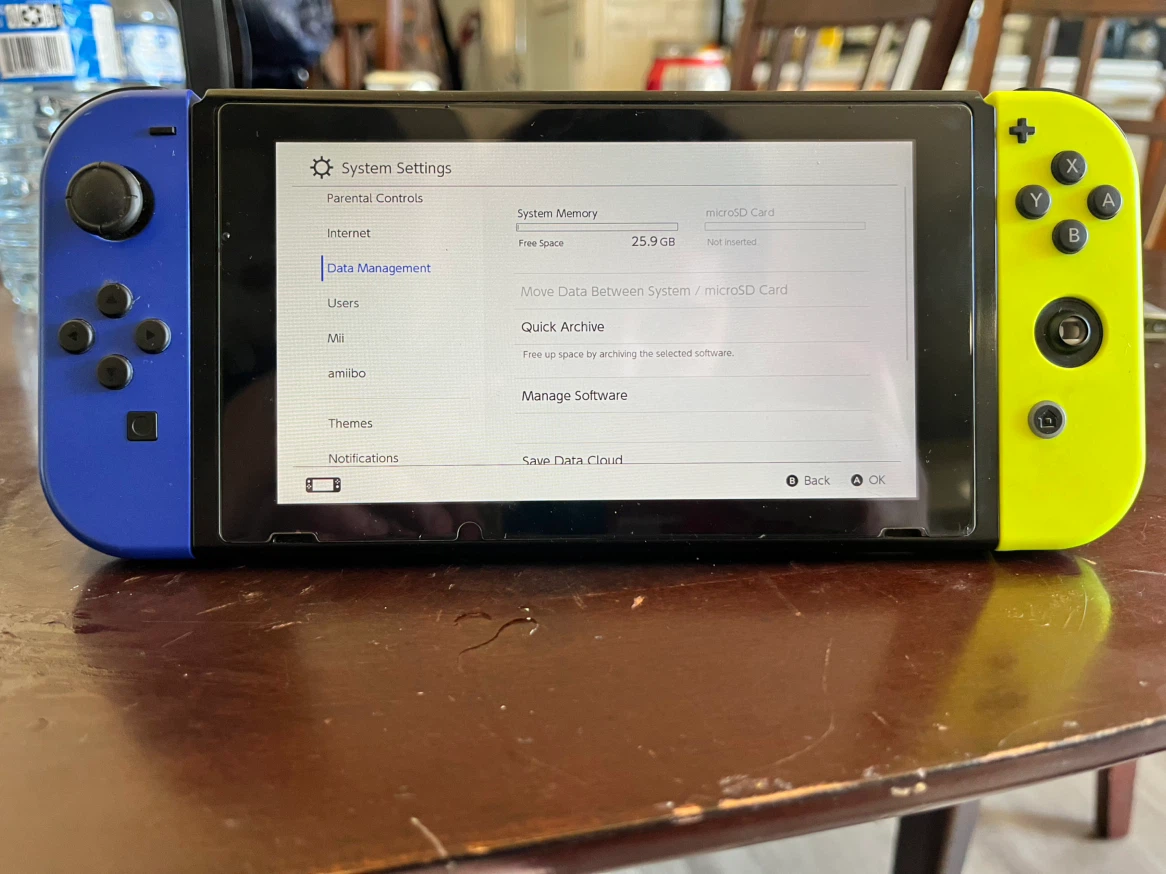 Nintendo Switch Console with Blue and Neon Yellow Joy-Cons - photo 2
