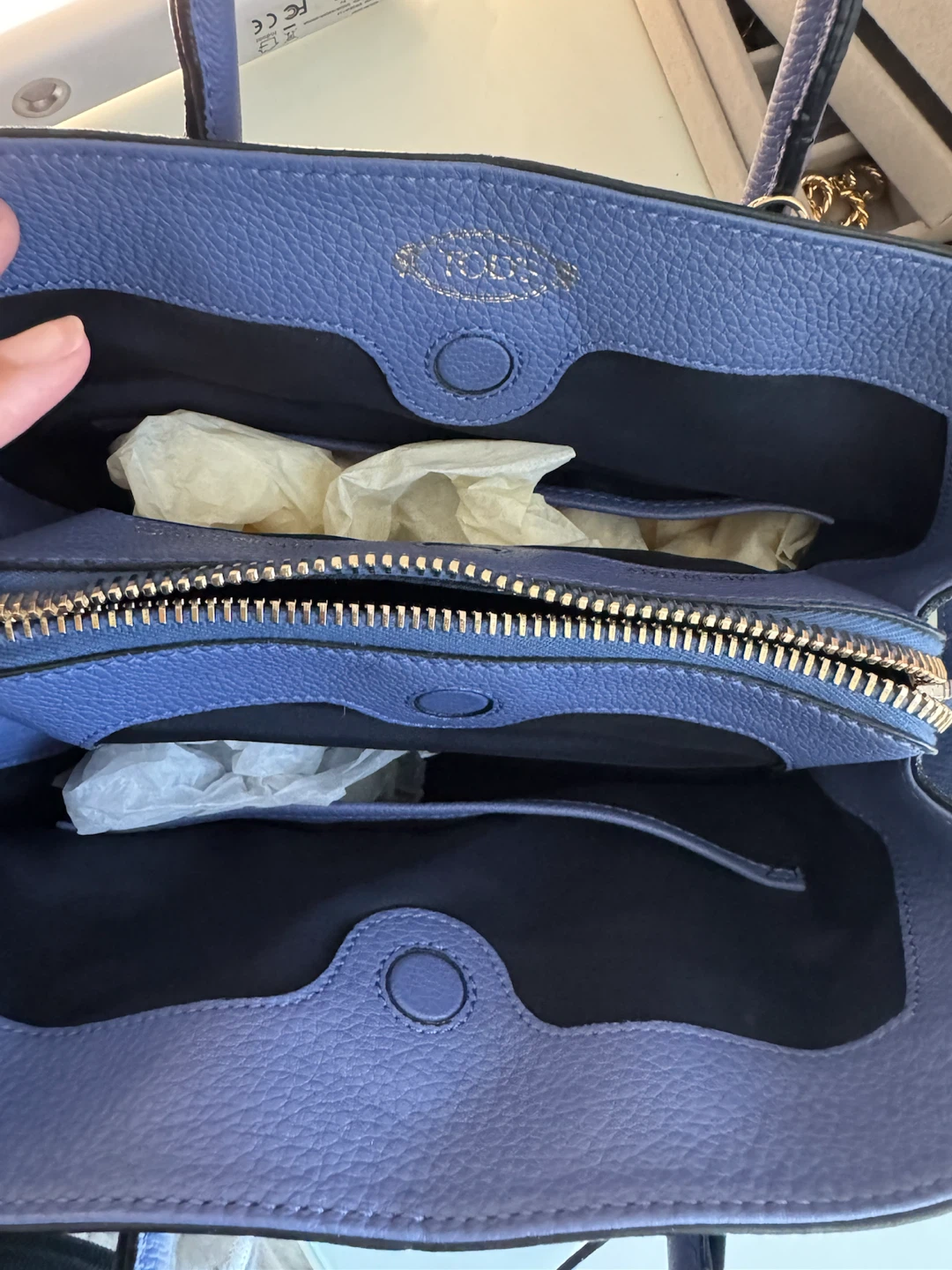 Tod's Blue Leather Tote Bag - photo 3