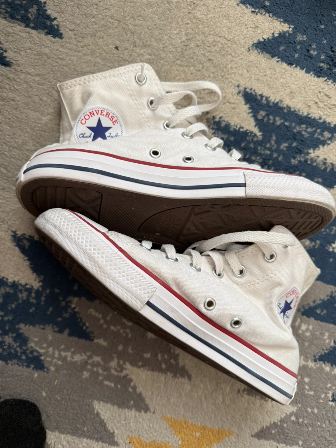 Converse Chuck Taylor White High Tops - Size US 3