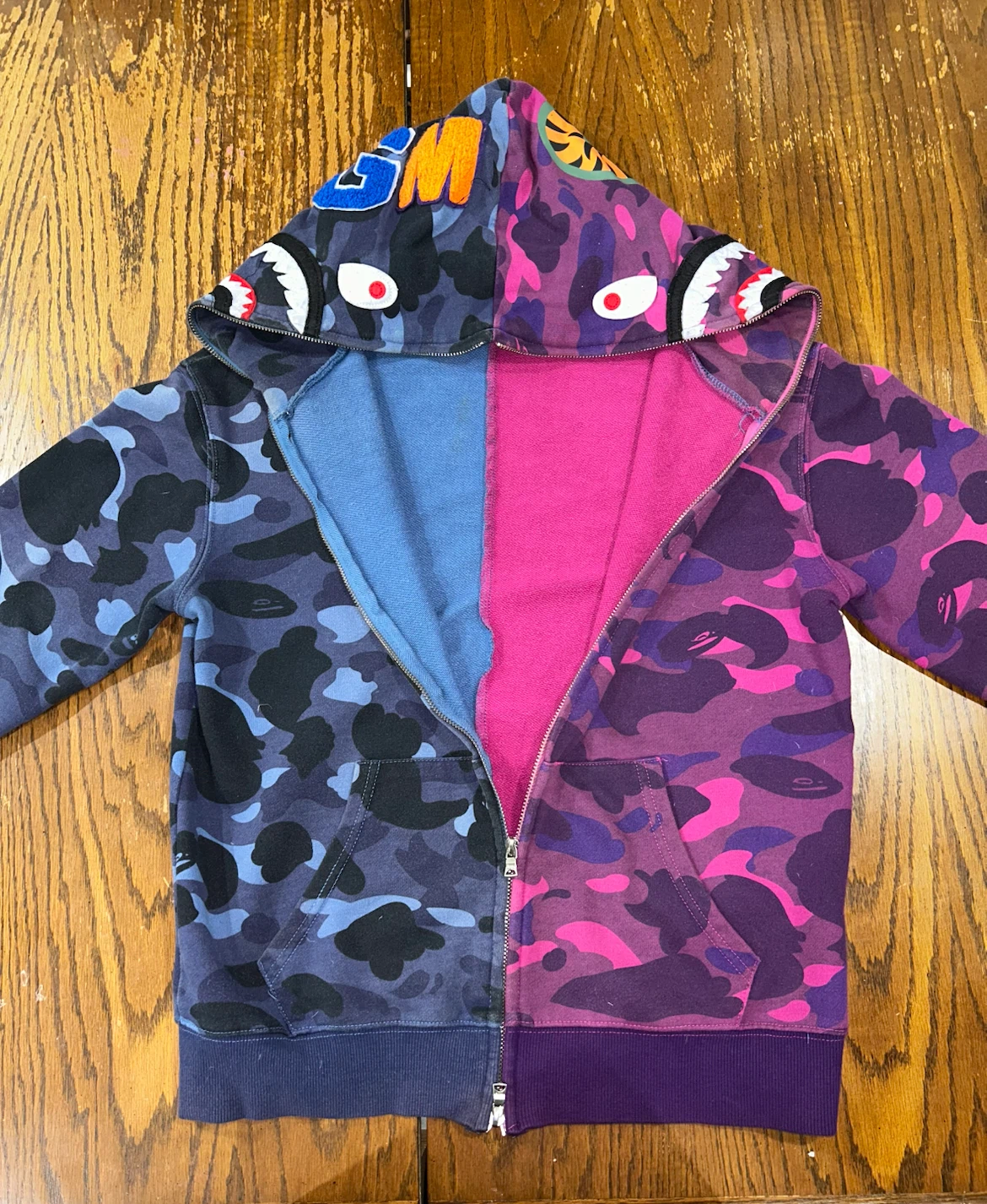 BAPE Shark Full Zip Split Camo Hoodie