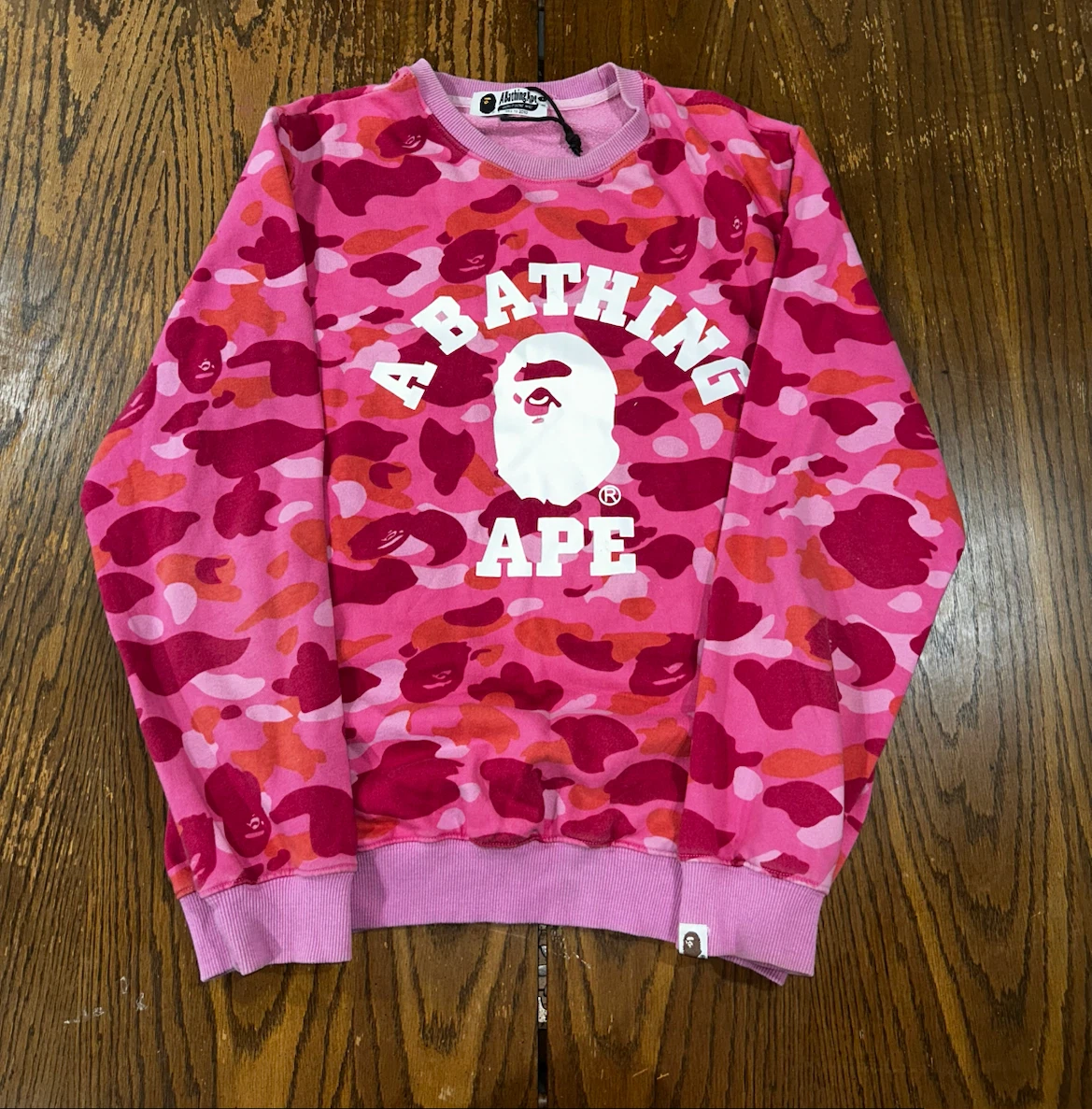 A Bathing Ape Pink Camo Sweatshirt