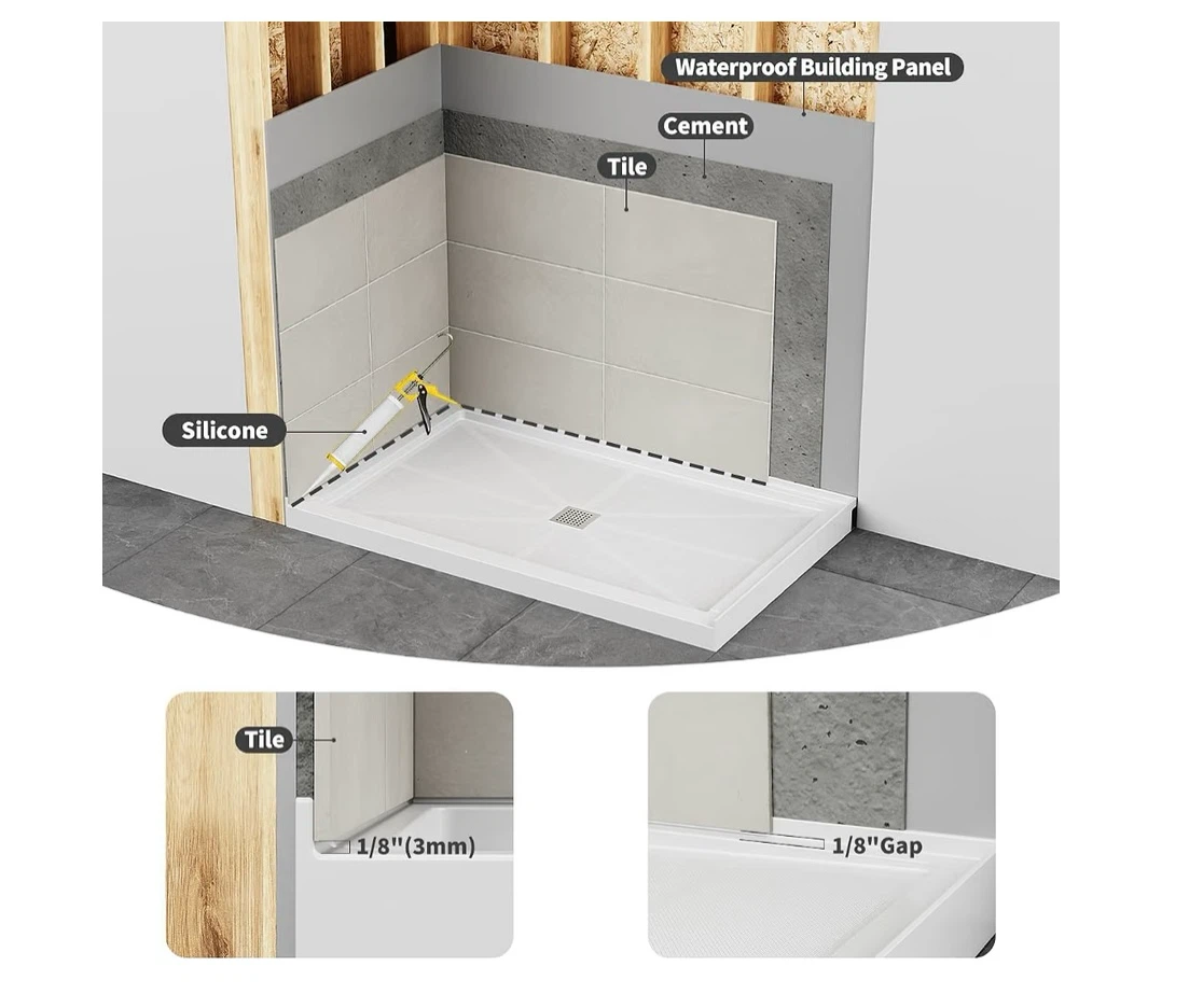 60x36 Single Threshold Shower Base - photo 3