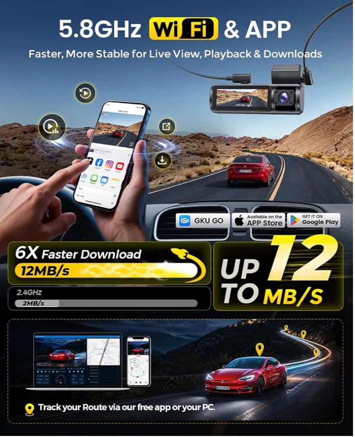 GKU C300 Triple Channel 4K Dash Cam - photo 3