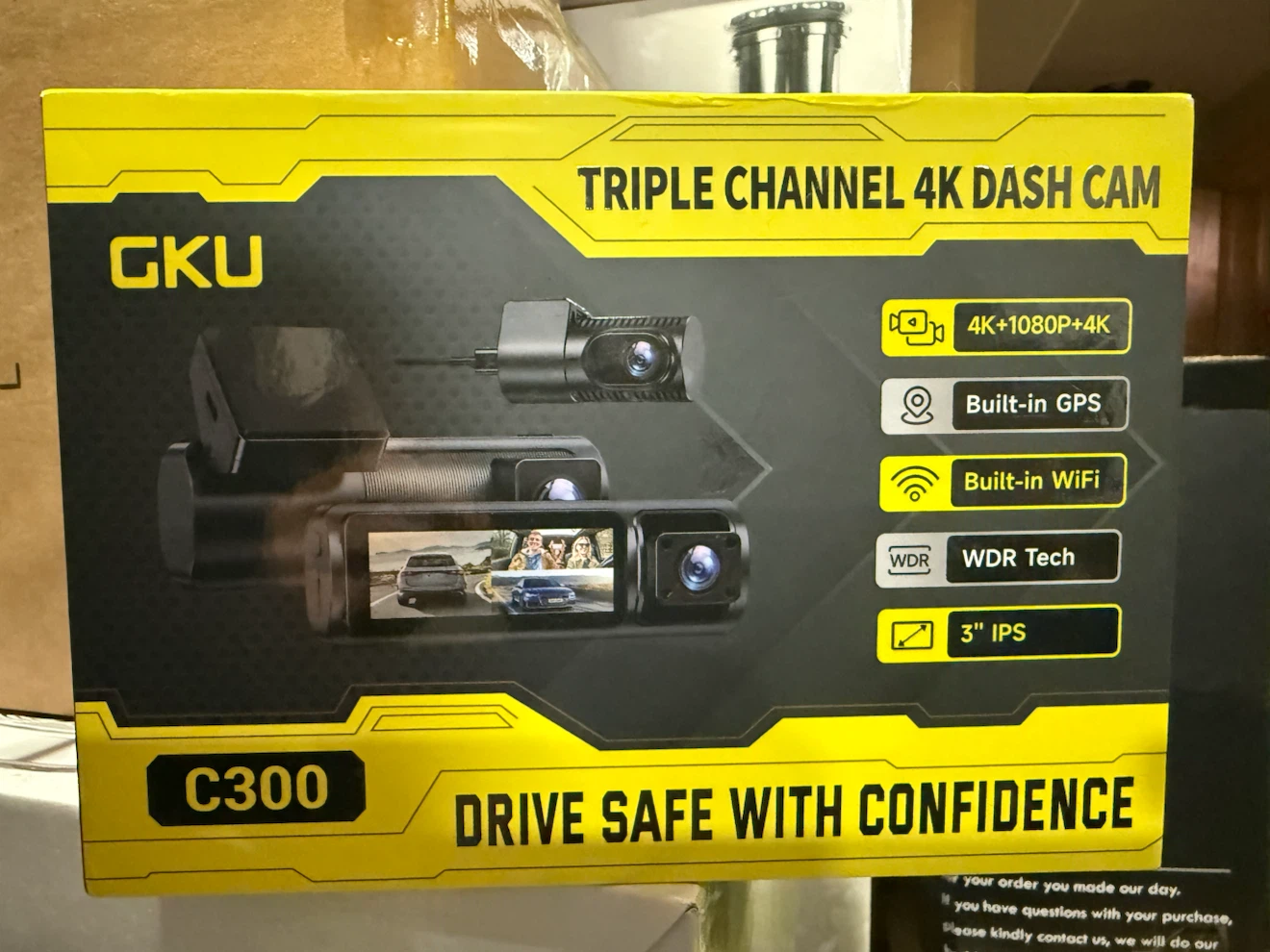 GKU C300 Triple Channel 4K Dash Cam - photo 5