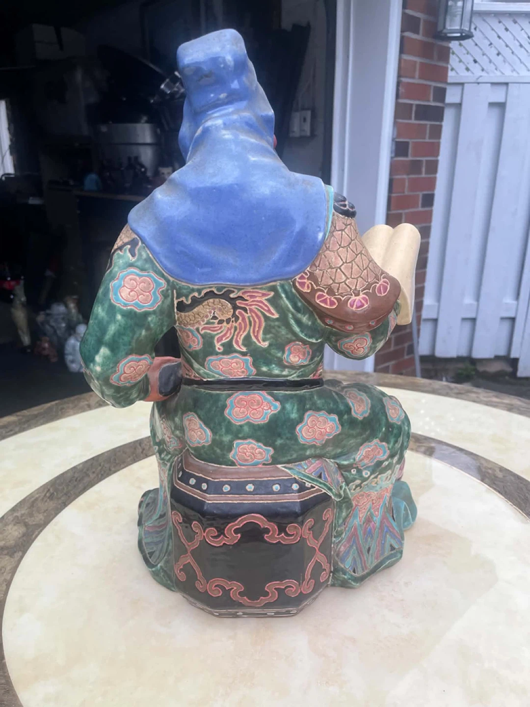 Guan Yu Ceramic Figurine 19 inch - photo 3