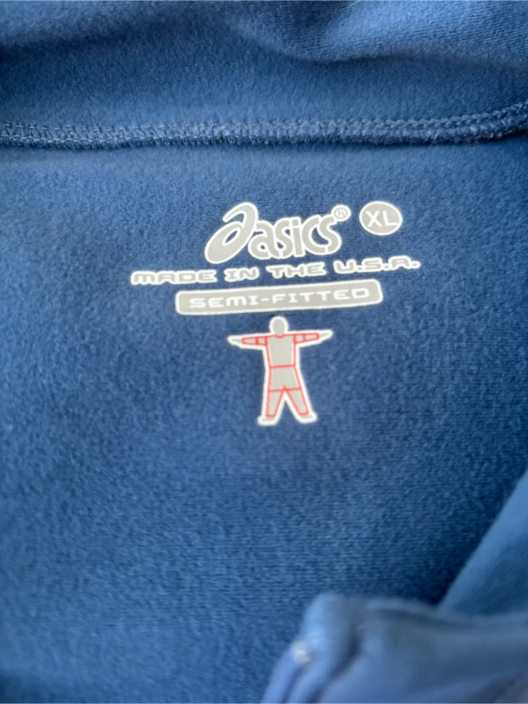 Asics Blue Semi-Fitted Half-Zip Pullover XL - photo 4