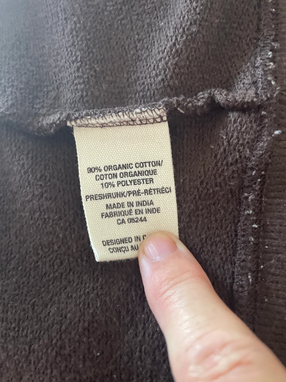 Cotton Ginny Organic Cotton Brown Zip-Up Hoodie - photo 4