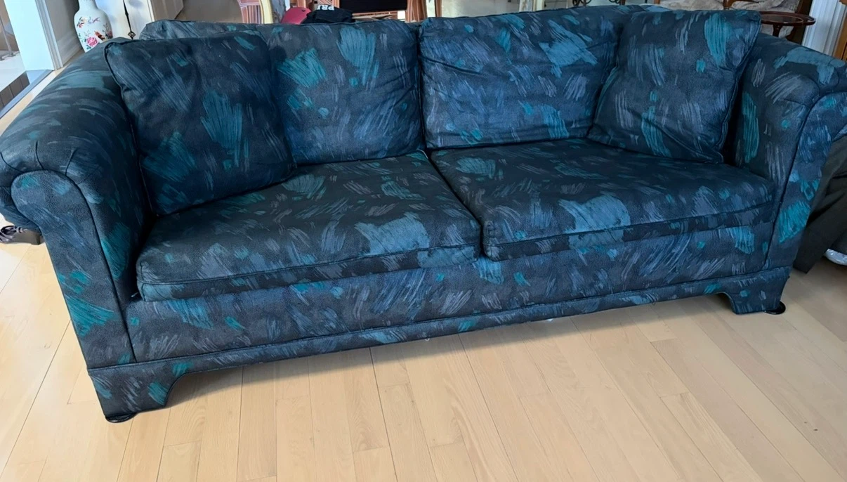 Sofa Bed Black & Teal Design