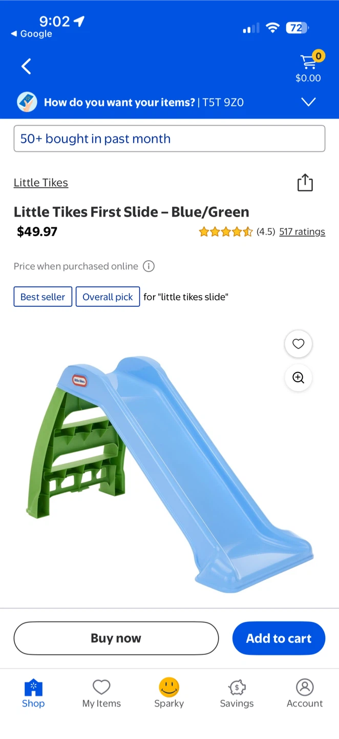 Little Tikes First Slide - Blue/Green