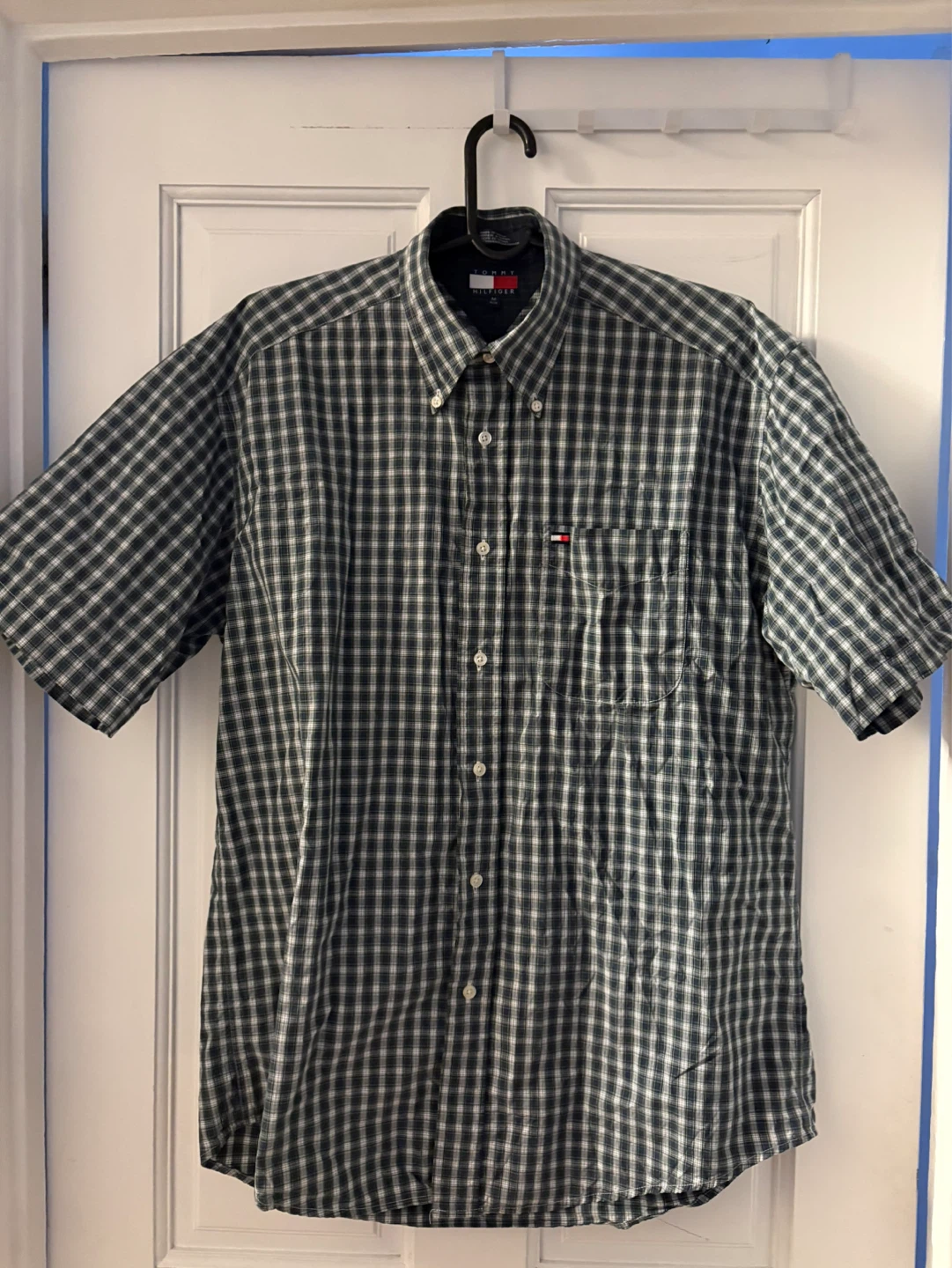 Tommy Hilfiger Men's Plaid Short Sleeve Shirt