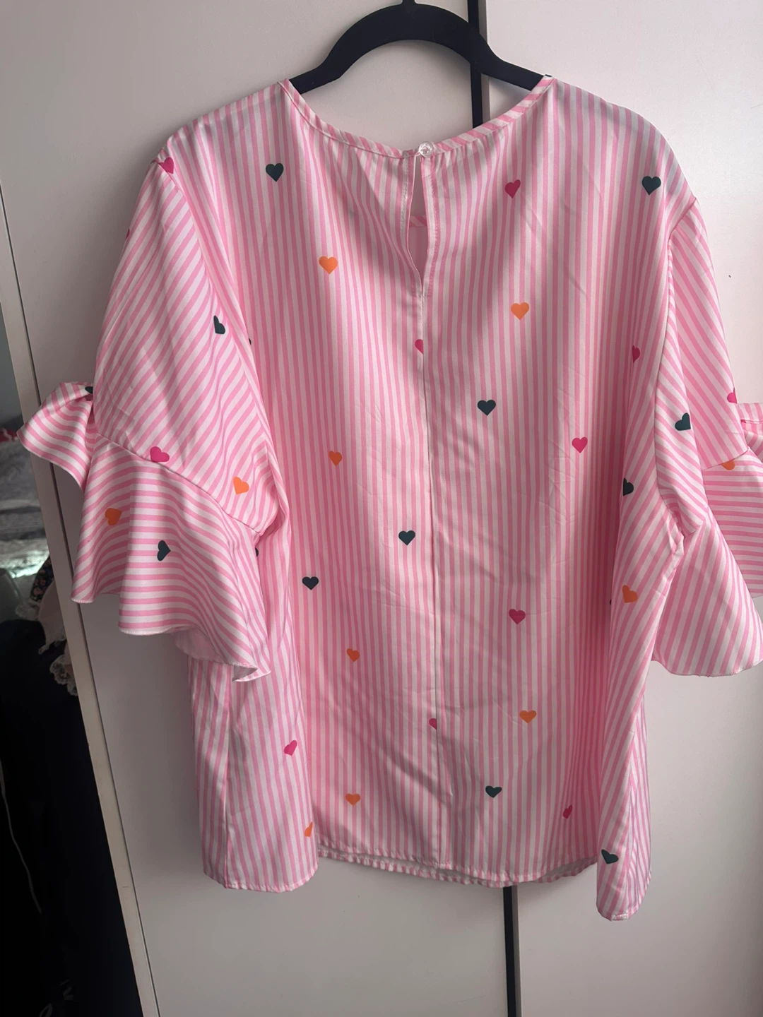 Shein Striped Heart Print Blouse - photo 2