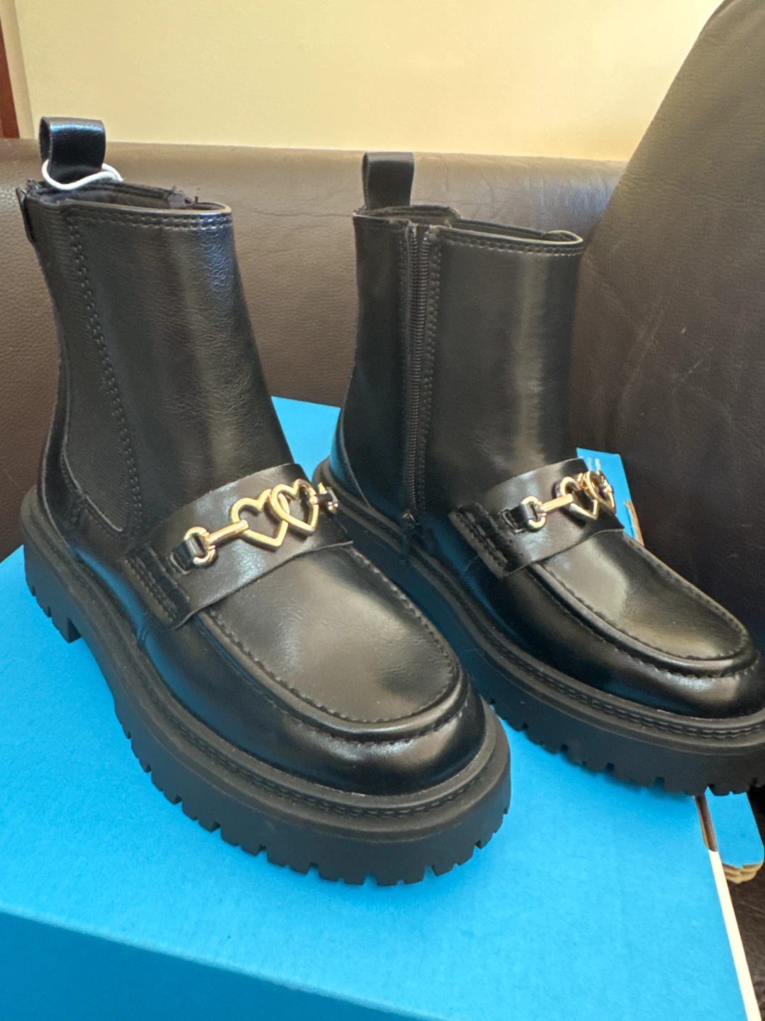 Zara Black Heart Detail Boots
