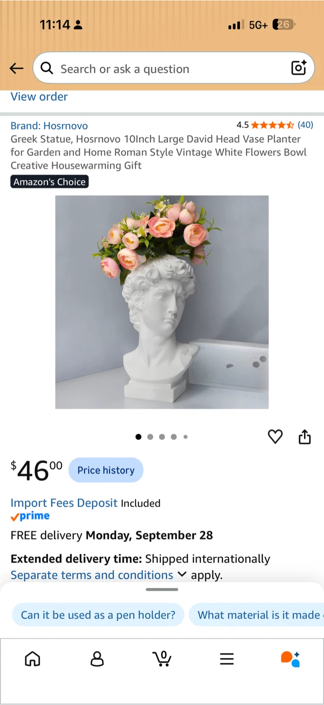 David Head Vase Planter - photo 3