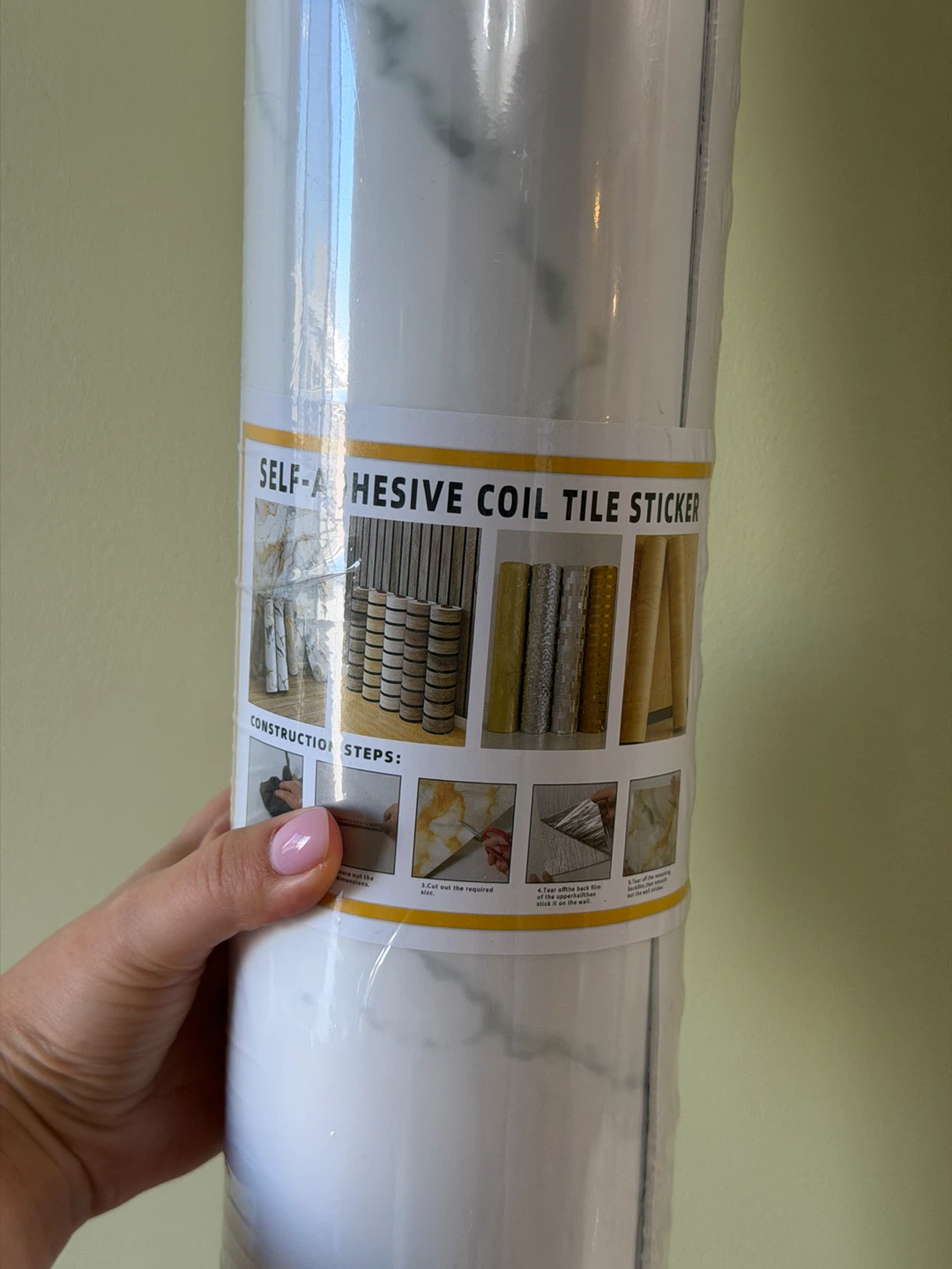 Self-Adhesive Marble Coil Tile Sticker